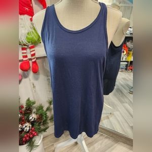 Ladies 2x navy blue racerback tank